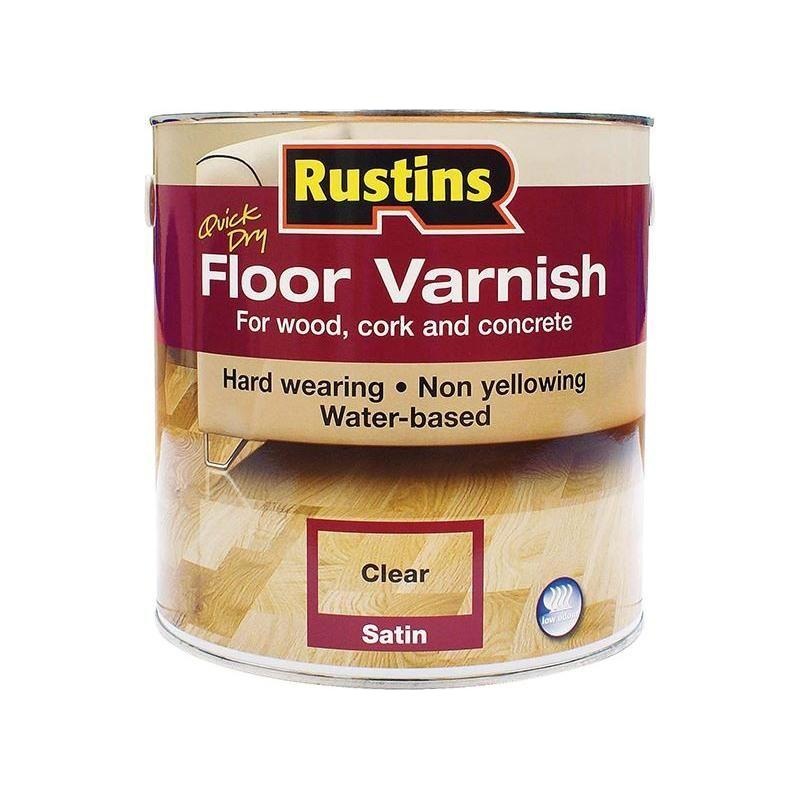 Rustins Quick Dry Floor Varnish Satin 1 litre