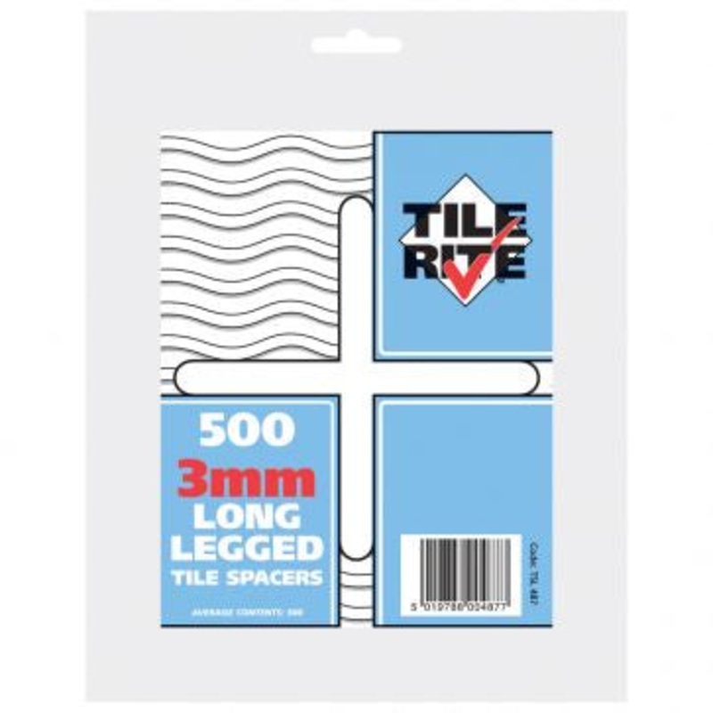 TileRite 3mm Long Legged tile spacers