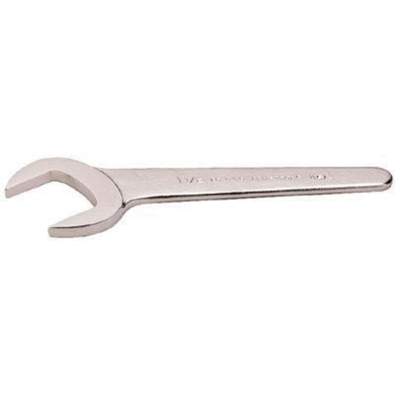 1 1/8 Single Head Open End Wrench, Chrome/Satin Finish