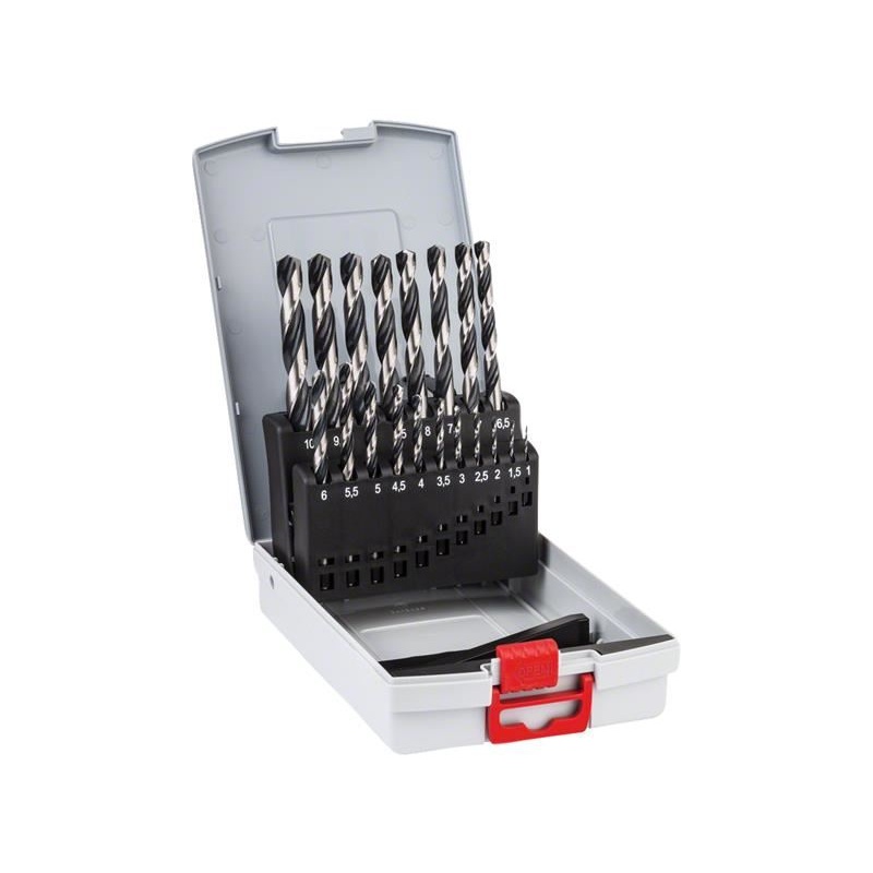 Bosch Powertool Accessories HSS Twist PointTeQ Drill Bit ProBox Set, 19 Piece