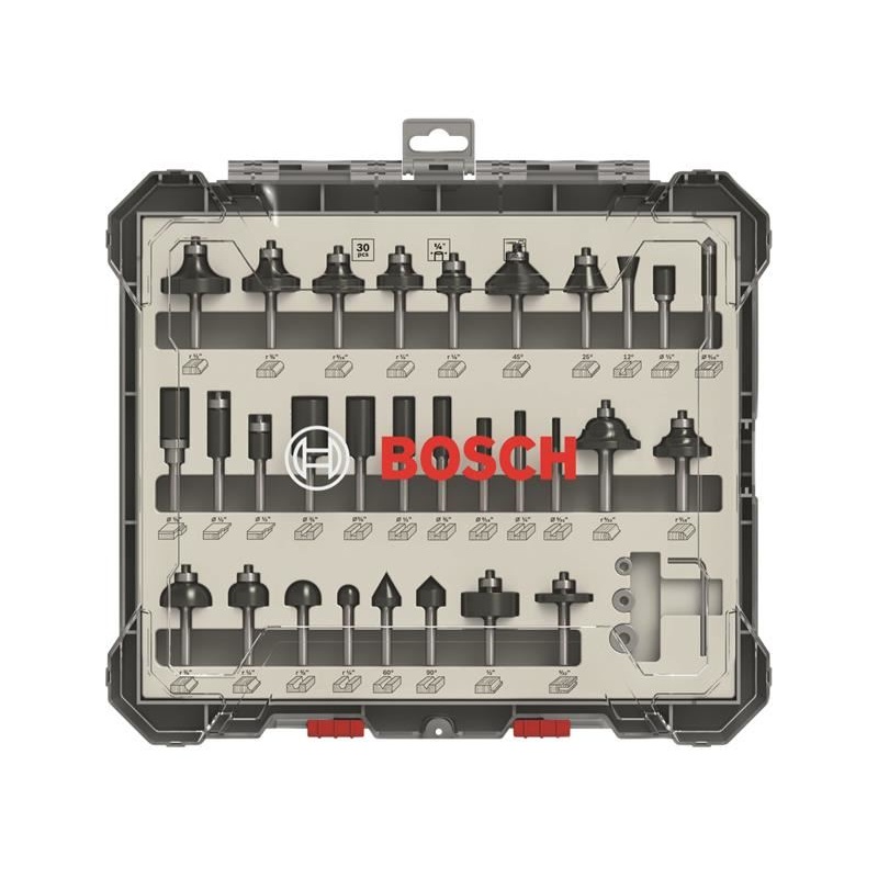 Bosch Powertool Accessories PRO Router Bit Mixed Set, 30 Piece
