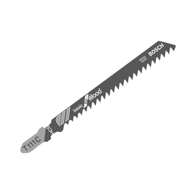 Bosch Powertool Accessories T 111 C Basic for Wood Jigsaw Blade 100mm Pack of 5