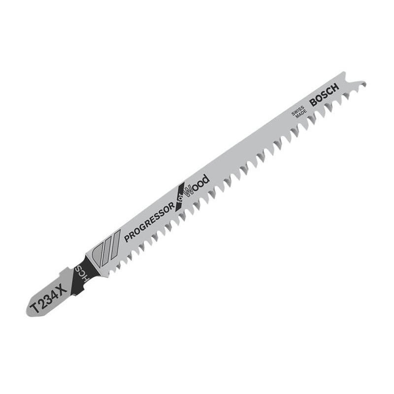 Bosch Powertool Accessories T 234 X Progressor for Wood Jigsaw Blade 117mm Pack of 5