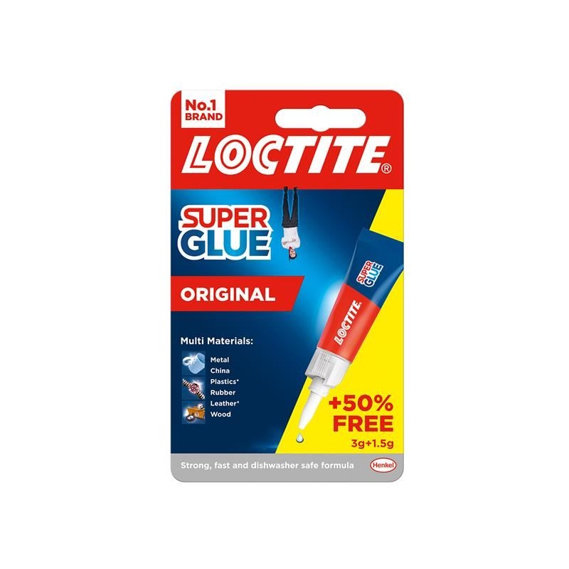 Loctite Super Glue Original Tube 3g + 50% Extra Free