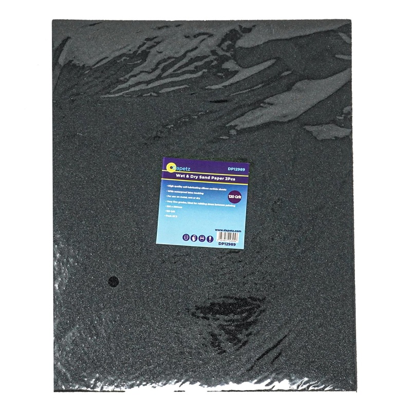 Wet and Dry Sandpaper 120 Grit Sanding Abrasive Sand Paper 230x280mm (2)pieces by Dapetz
