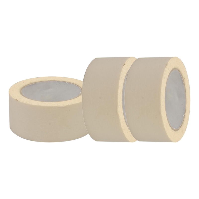DIY Normal Masking Tape Indoor & Outdoor Painting Decorating 50mm x 50m by Dapetz (3 Pack)