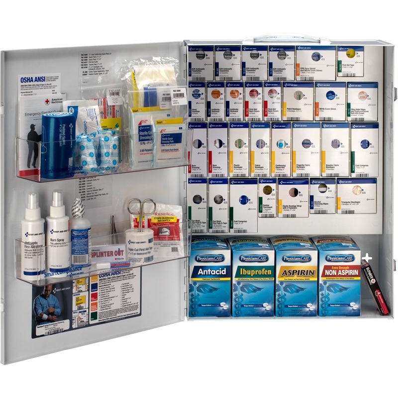 150 Person XL Metal SmartCompliance First Aid Cabinet With Medication