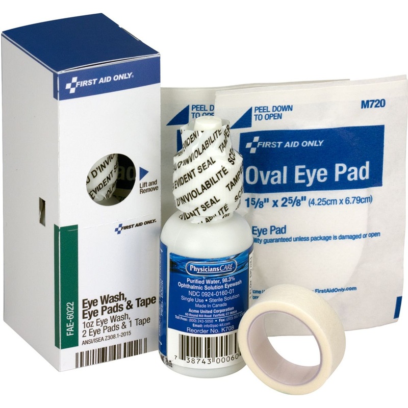 SmartCompliance Refill Eye Wash, Eye Pads & Tape, 1 oz.