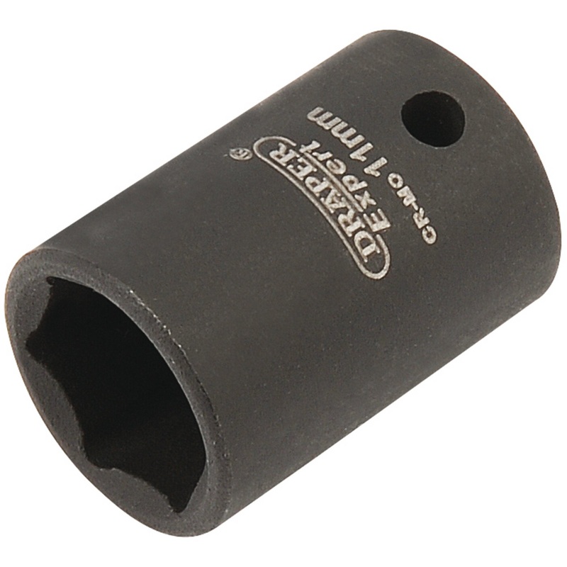 Draper Expert HI-TORQ 6 Point Impact Socket, 1/4 Sq. Dr., 11mm