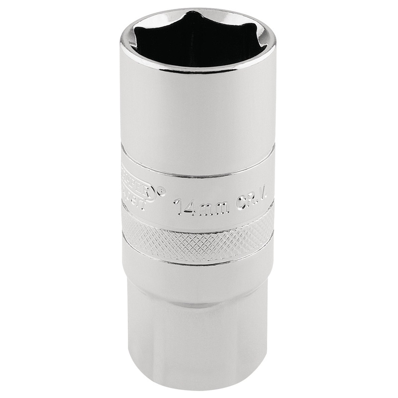 14mm Thread 6 Point Spark Plug Socket, 1/2 Sq. Dr., 21mm