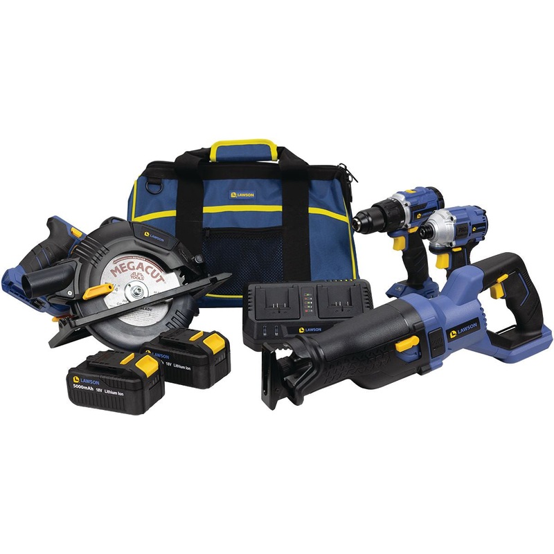 18V 4-Tool Drill Driver and Cutting Tool Kit