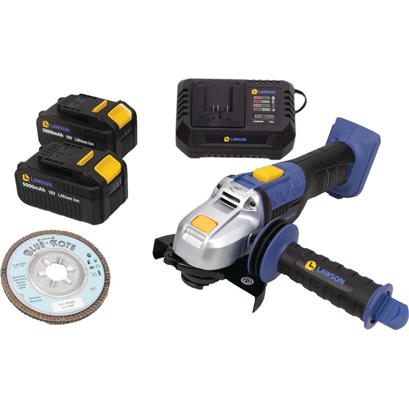 18V Right Angle Grinder w/ Flap Discs