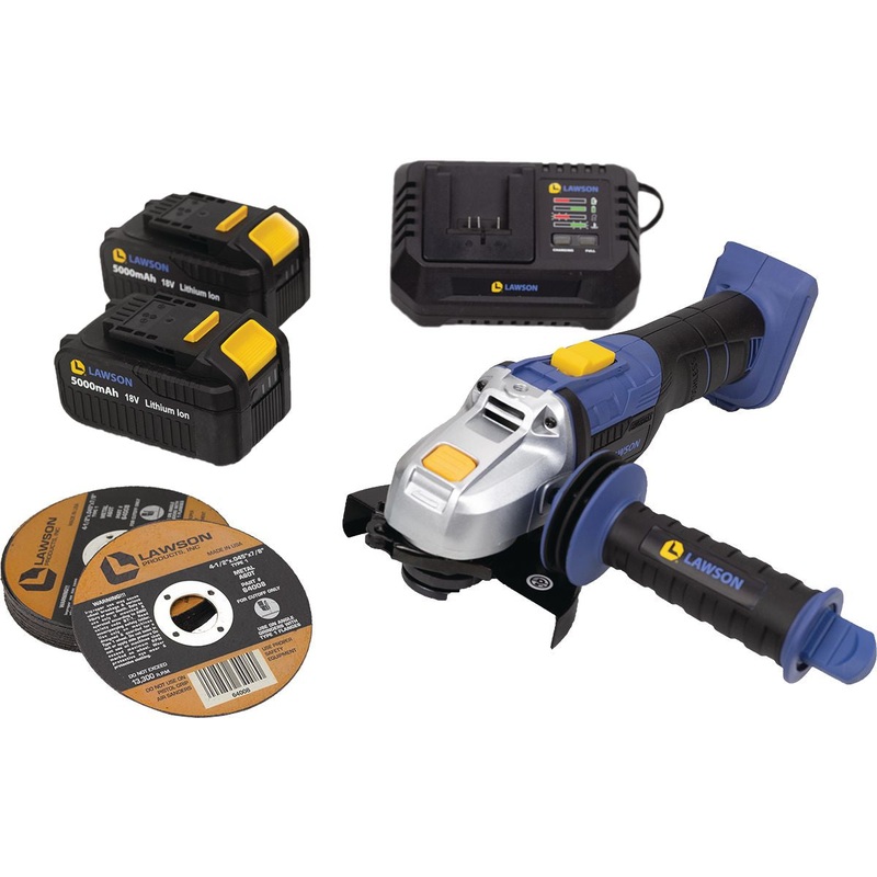 18V Right Angle Grinder with Zirconium Cut-Off Wheels