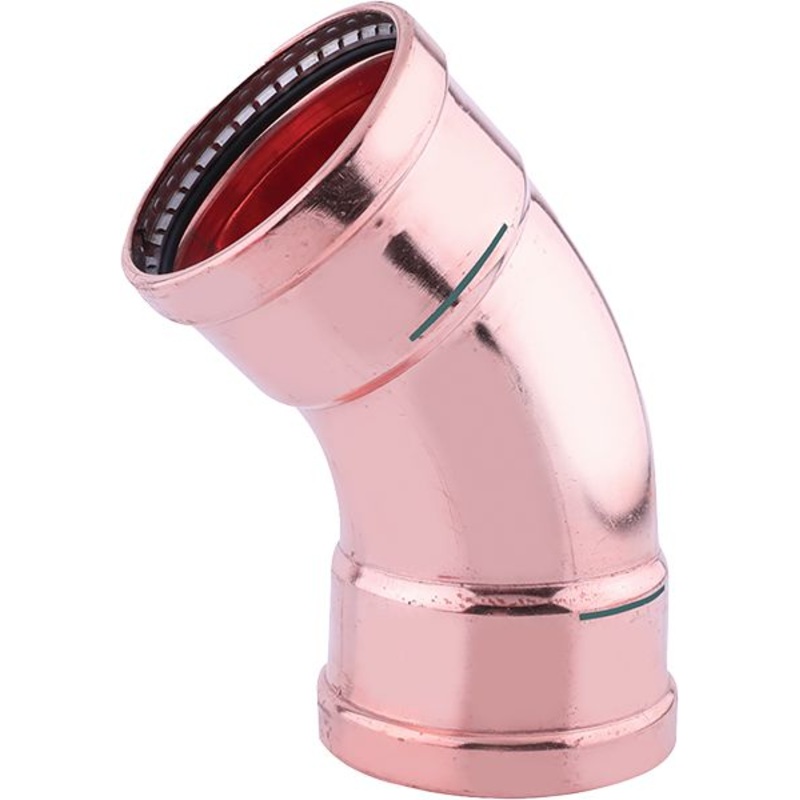 45 Copper Elbow, 1-1/4 x 1-1/4