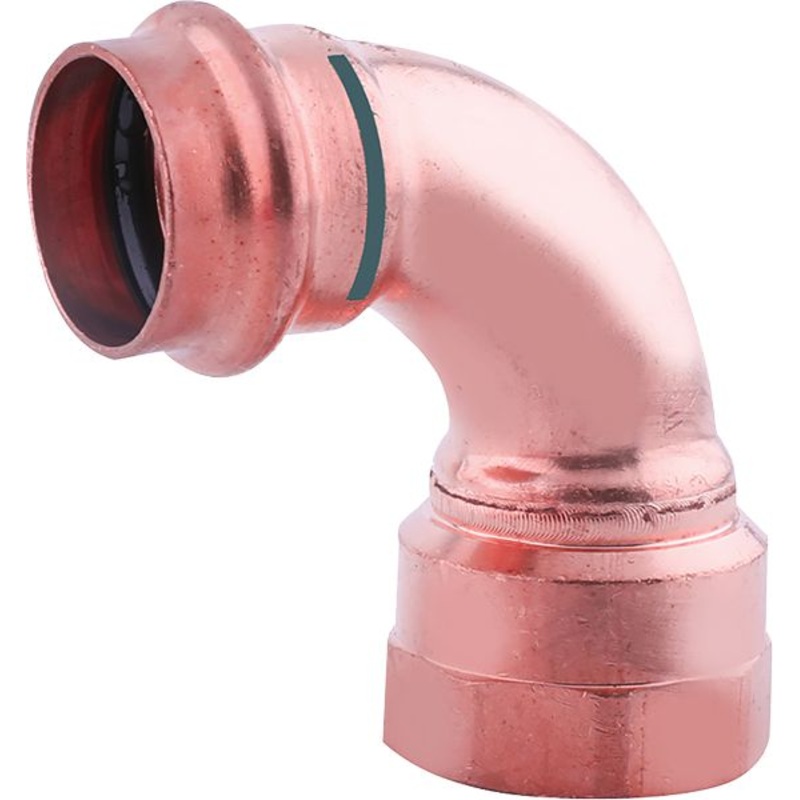 90 Copper Elbow Adapter, 1/2 x 1/2