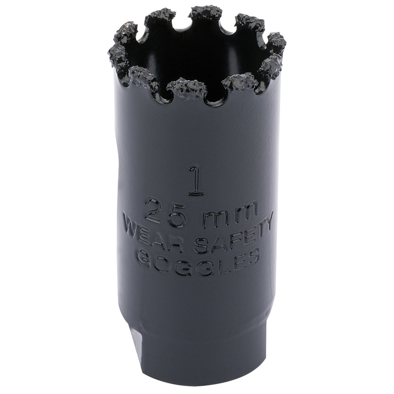 Tungsten Carbide Grit Hole Saw, 25mm