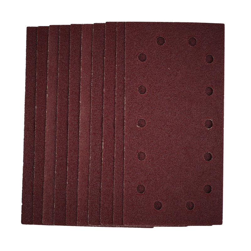 1/2 Sanding Sheets with Hook and Loop, 115 x 230mm, 40 Grit (Pack of 10)