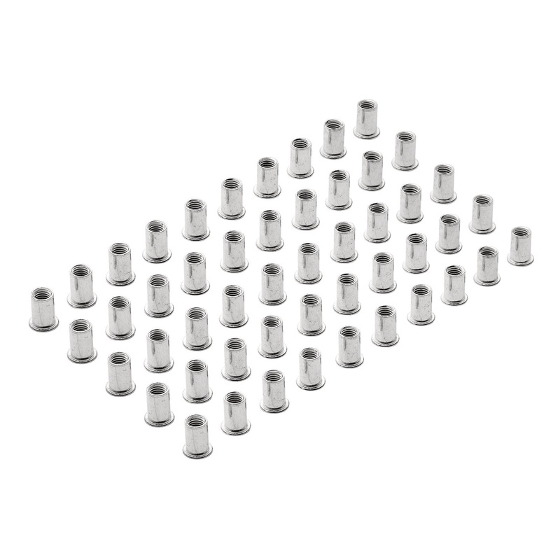 Zinc Plated Threaded Insert Rivet Nuts, M10 x 1.5mm (Pack of 50)