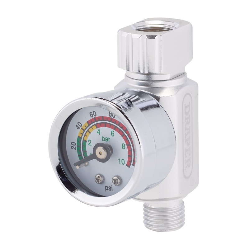 1/4 BSP On-Gun Air Regulator and Gauge, 140psi